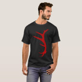 Elk jagen stier gewei afgeworpen t-shirt (Voorkant volledig)