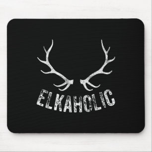 Elk Jager Jacht Grappig Elkaholic  Muismat