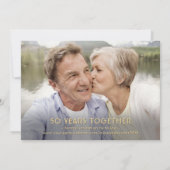 ELK Jubileum 2 Foto Elegant Zwart en Goud Save The Date (Achterkant)