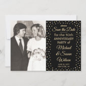 ELK Jubileum 2 Foto Elegant Zwart en Goud Save The Date (Voorkant)