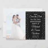 ELK Jubileum 2 Foto Elegant Zwart-wit Save The Date (Voorkant)
