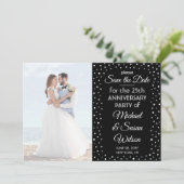 ELK Jubileum 2 Foto Elegant Zwart-wit Save The Date (Staand voorkant)