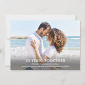 ELK Jubileum 2 Foto Elegant Zwart-wit Save The Date (Achterkant)