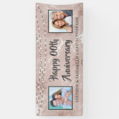 Elk Jubileum Foto's Roos Gold Marble Spandoek (Verticaal)