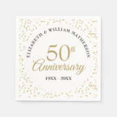 Elk Jubileum jaar bruiloft Confetti Servet (Voorkant)