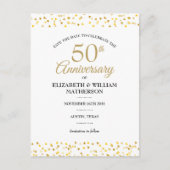 Elk Jubileum jaar goud opslaan Datum Aankondigingskaart (Voorkant)