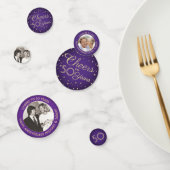 ELK Jubileum juicht Paarse & Gouden 3 Fototafel Confetti (Groep)