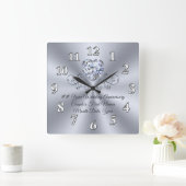 Elk Jubileum met aangepaste diamanten voor elk jaa Vierkante Klok (Huis)