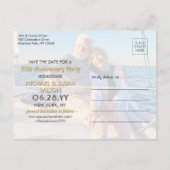 ELK Jubileum Save the Date Black & Gold 2 Foto Uitnodiging Briefkaart (Achterkant)