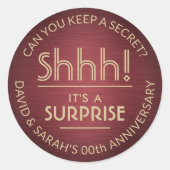 ELK Jubileum Verrassing Geborsteld Bourgondië en G Ronde Sticker (Voorkant)