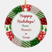 Elk kerstcadeau voor een beroep of naam keramisch ornament (Achterkant)