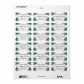 Elk kerstcadeauadres Greenery Return Etiket (Full Sheet)