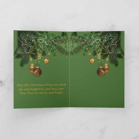 Elk Kerstmis groet Kaart (Binnen)