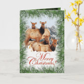 Elk Kerstmis groet Kaart (Gele Bloem)