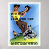 Elk kind heeft een goede schoollunch nodig poster (Voorkant)