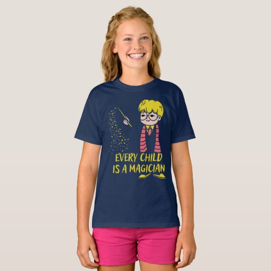 Elk kind is een goochelaar t-shirt (Voorkant volledig)