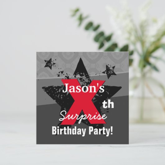 Elk KINDER jaar Verrassing Verjaardag Houtskool Gr Kaart (Staand voorkant)