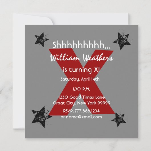 Elk KINDER jaar Verrassing Verjaardag Houtskool Gr Kaart (Achterkant)