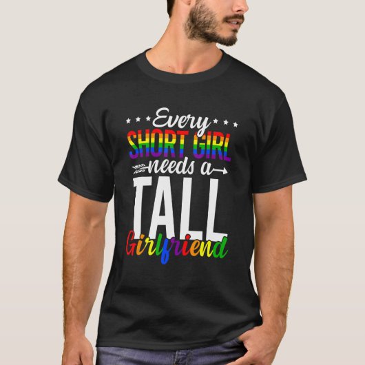 Elk klein meisje heeft een lang Vriendin LGBT Gay T-shirt (Voorkant)