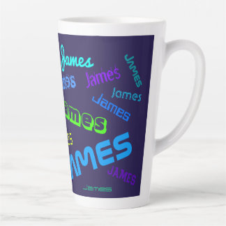 Elk kleurig naampatroon latte mok