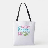 Elk konijn houdt van me grappig Pasen Tote Bag (Achterkant)