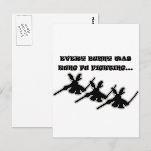 Elk konijn was kung fu vecht... briefkaart (Voorkant / Achterkant)