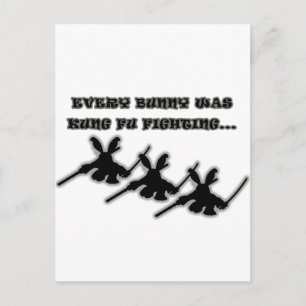 Elk konijn was kung fu vecht... briefkaart