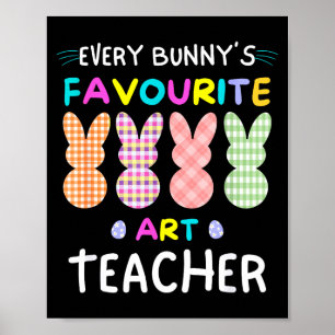 Elk konijns favoriete leraar kunst Pasen shirt ei Poster