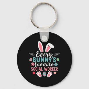 Elk Konijns Favoriete Sociale Werker T-shirts Grap Sleutelhanger