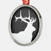 Elk Kop Metalen Ornament (Links)