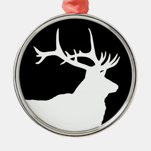 Elk Kop Metalen Ornament (Voorkant)