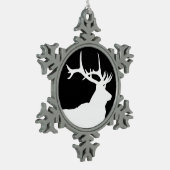 Elk Kop Tin Sneeuwvlok Ornament (Links)