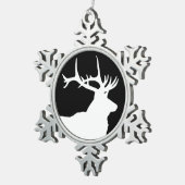 Elk Kop Tin Sneeuwvlok Ornament (Rechts)