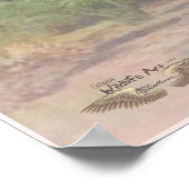 Elk kruising Misty River print (Hoek)