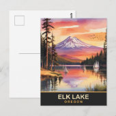 Elk Lake, Mount Bachelor Bend, Oregon, Reizen Briefkaart (Voorkant / Achterkant)