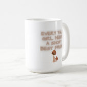 Elk lang meisje heeft een korte beste vriend nodig koffiemok (Voorkant rechts)