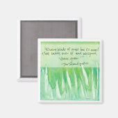 Elk lemmet van gras vierkante magneet (Voorkant / Achterkant)