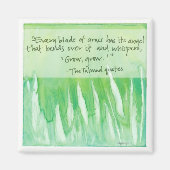 Elk lemmet van gras vierkante magneet (Voorkant)