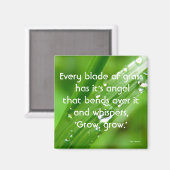 Elk lemmet van Grass Quote Magnet (Voorkant / Achterkant)