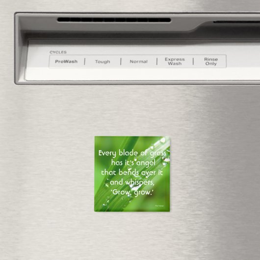Elk lemmet van Grass Quote Magnet (Insitu (Vaatwasser))