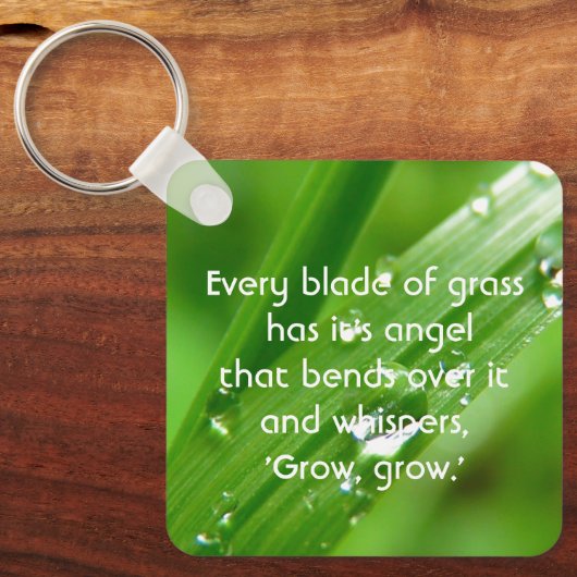 Elk lemmet van Grass Quote Magnet Sleutelhanger (Voorkant)