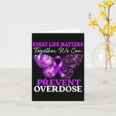 Elk leven doet er toe om overdosis bewustwordingsp kaart (Gele Bloem)