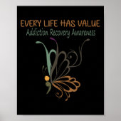 Elk leven heeft waarde Semicolon Verslaving Herste Poster (Voorkant)