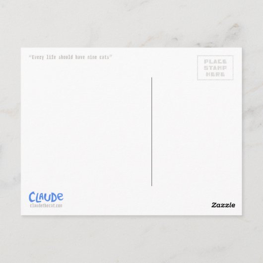 Elk leven moet negen katten hebben briefkaart (Achterkant)