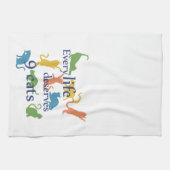 Elk leven verdient 9 katten grappige citaten theedoek (Horizontaal)