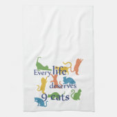 Elk leven verdient 9 katten grappige citaten theedoek (Verticaal)