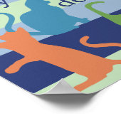 Elk leven verdient 9 katten grappige kat Humor Poster (Hoek)