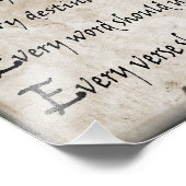 Elk leven verdient een gedicht afdrukken (perkamen foto afdruk (Hoek)