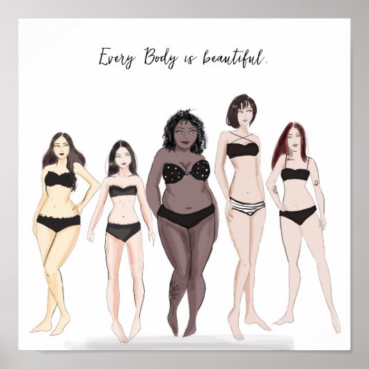 Elk lichaam is mooi, poster (Voorkant)