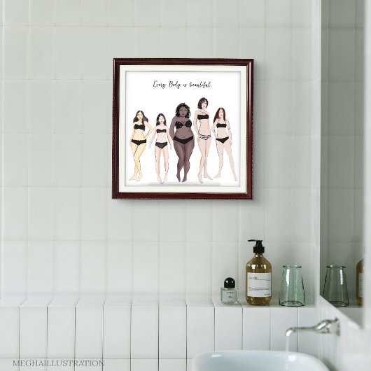 Elk lichaam is mooi, poster